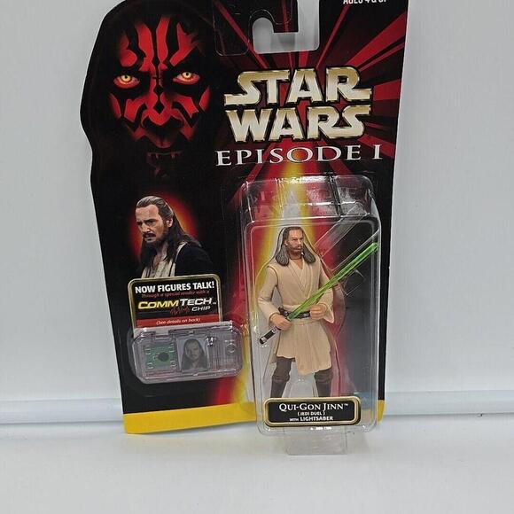 1998 Hasbro Star Wars: Episode 1 Qui-Gon Jinn Jedi‎ Duel Action Figure - Picture 3 of 7